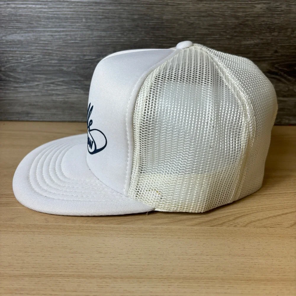 Vintage Nashville Now‎ Hat Cap Snap Back White Trucker Talk Show Adjustable 80s